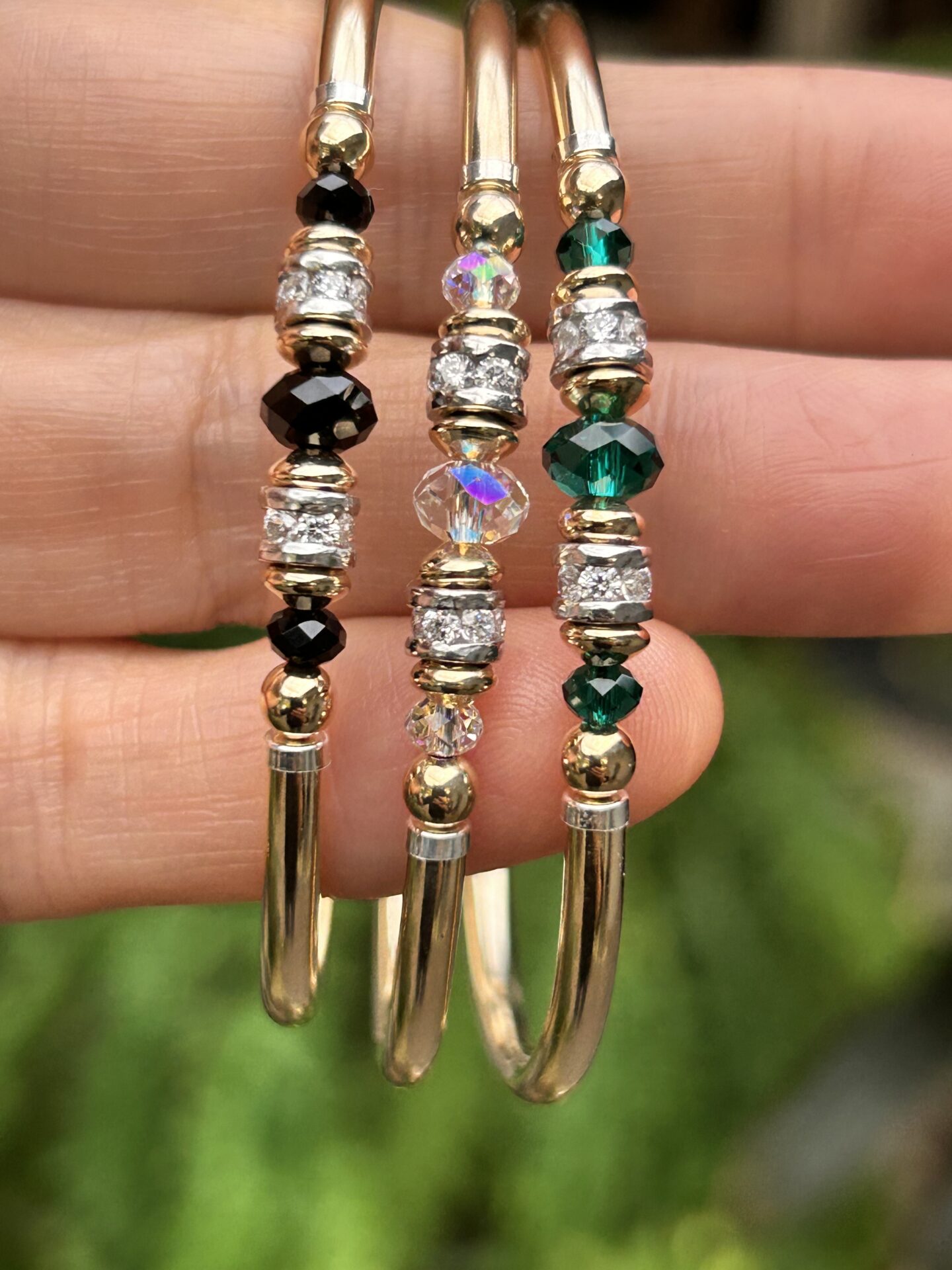 Vienna Emerald Austrian Crystal Gold Filled Bracelet - Image 4