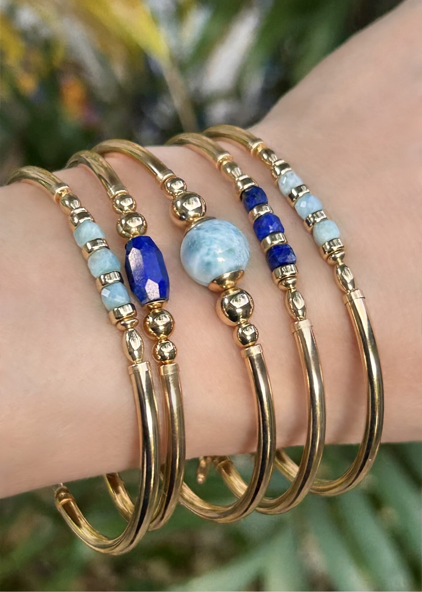 Lapis Lazuli Pia Gold filled Bracelet - Image 3