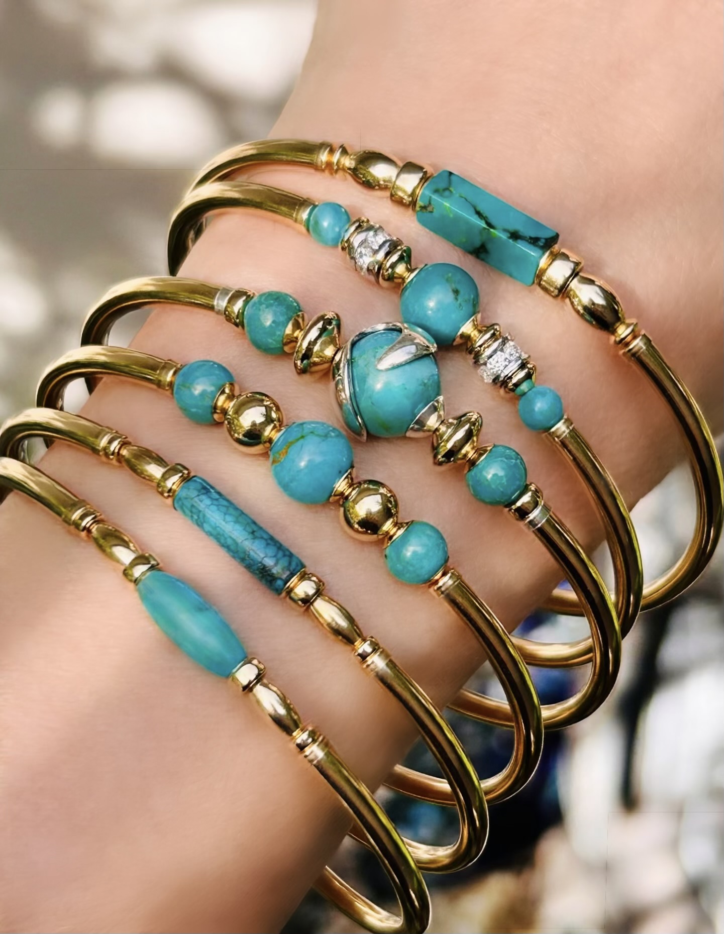 Turquoise Bella Gold Filled Bracelet - Image 3