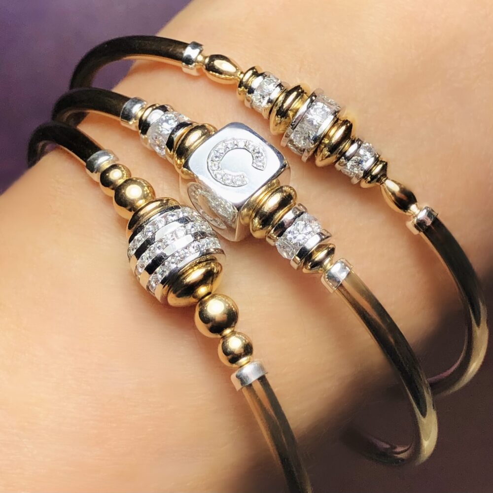 Initial Cz Gold Filled Bracelet
