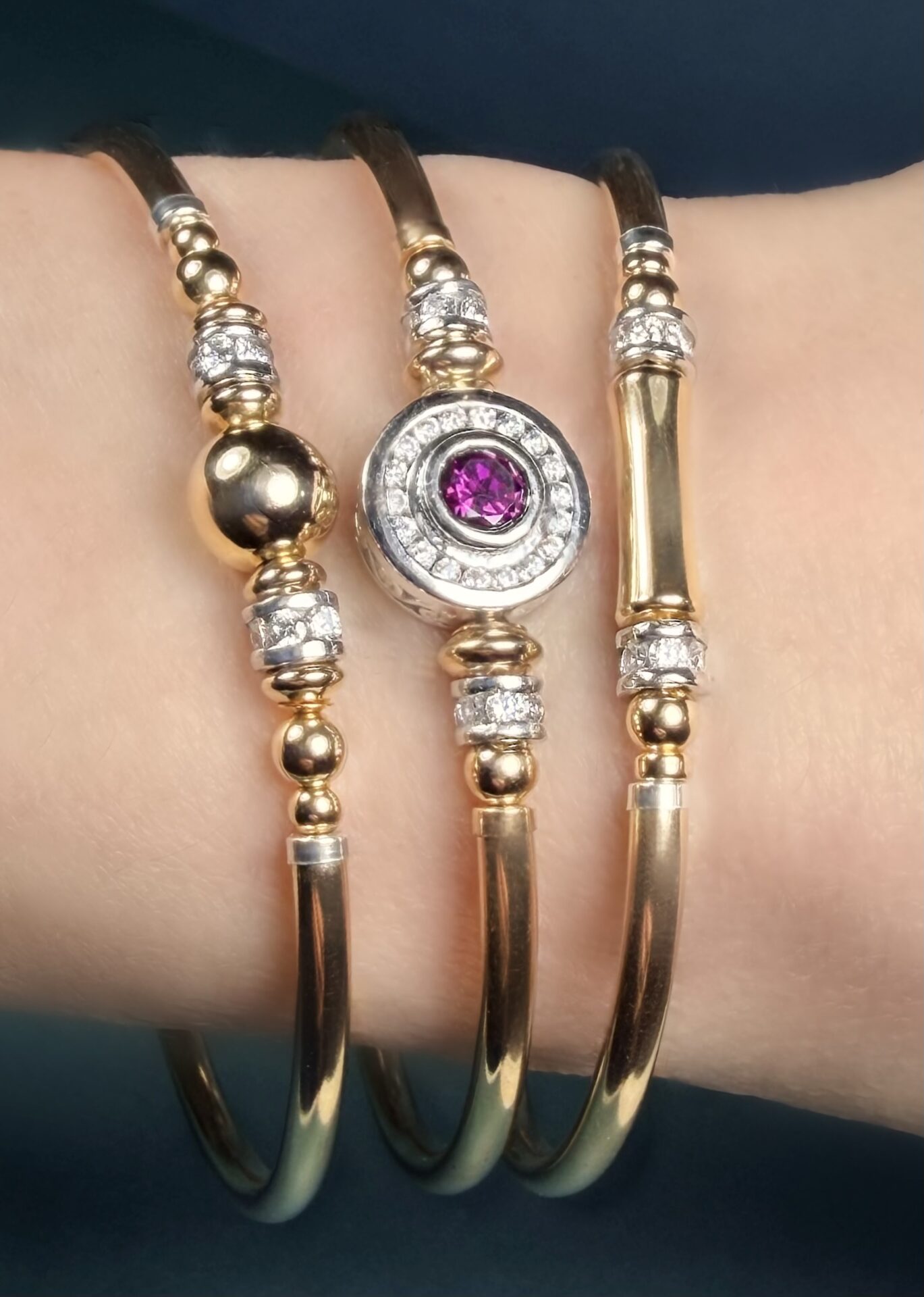 Garnet Anastasia Gold Filled Bracelet - Image 5