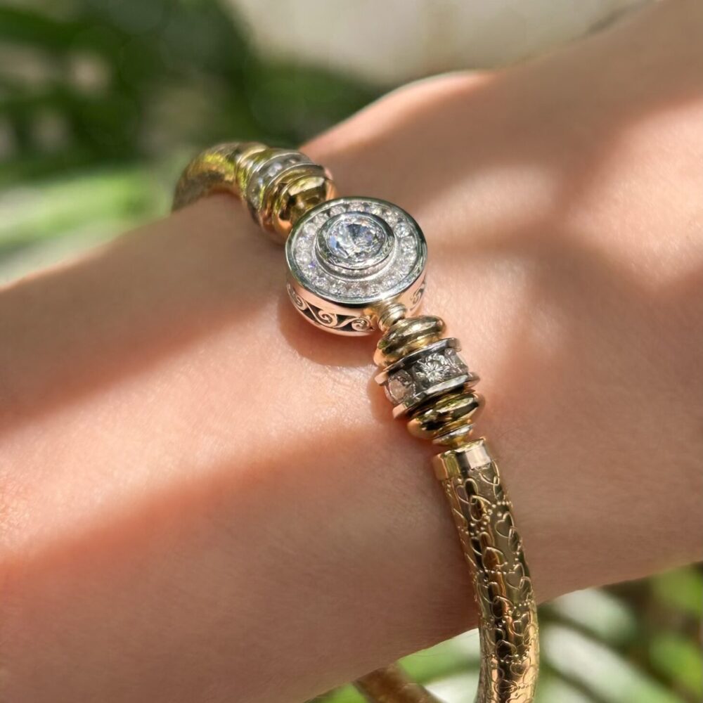 Anastasia White Cz Gold Filled Bracelet