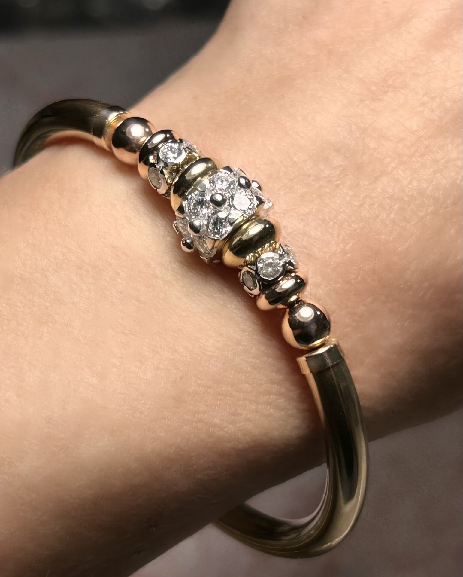 Anne Cz Wide Band Gold Filled Bracelet - Image 3