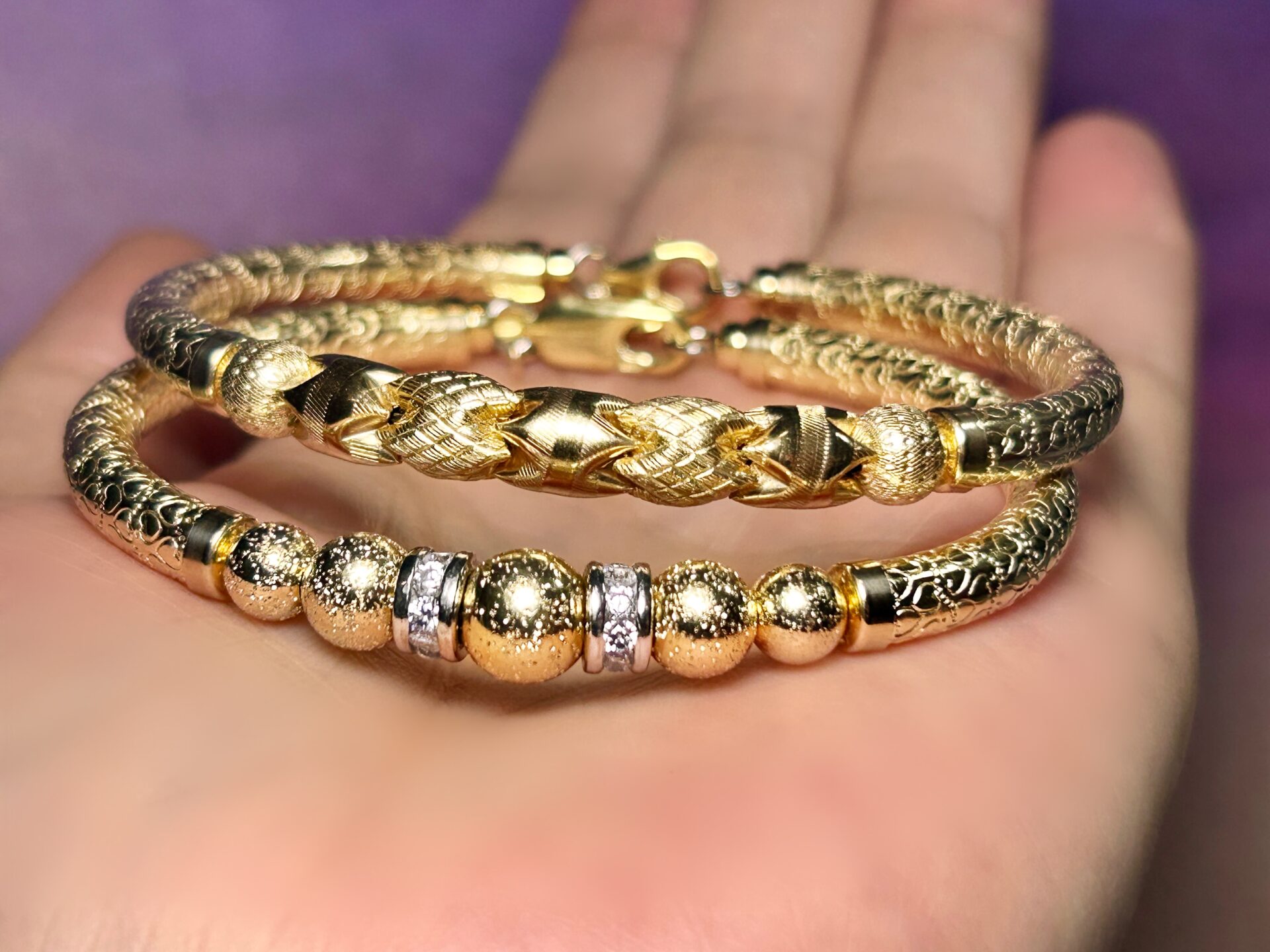 Puzzle Gold Filled Bracelet - Image 2