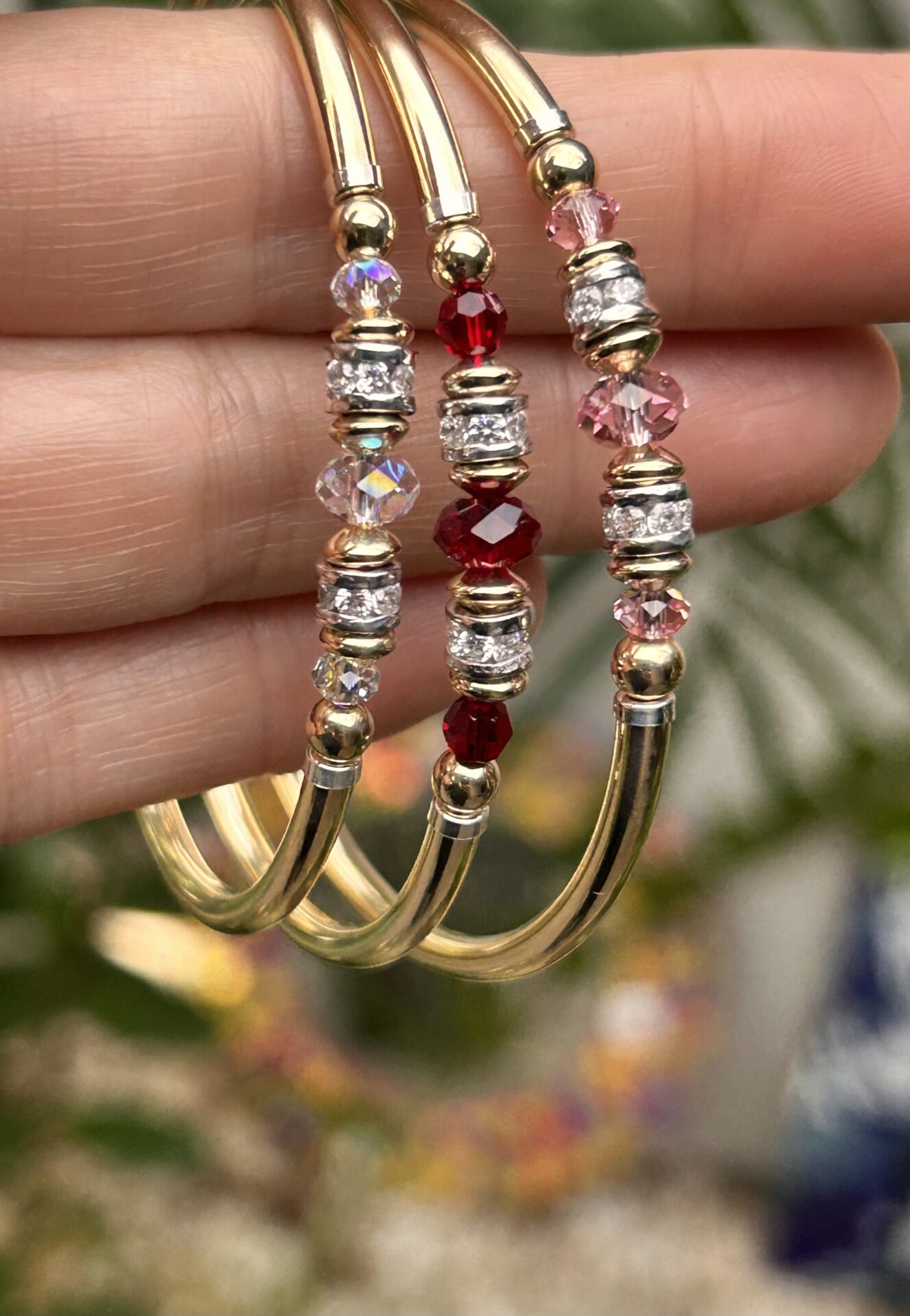Vienna Pink Australian Crystal Gold Filled Bracelet - Image 4