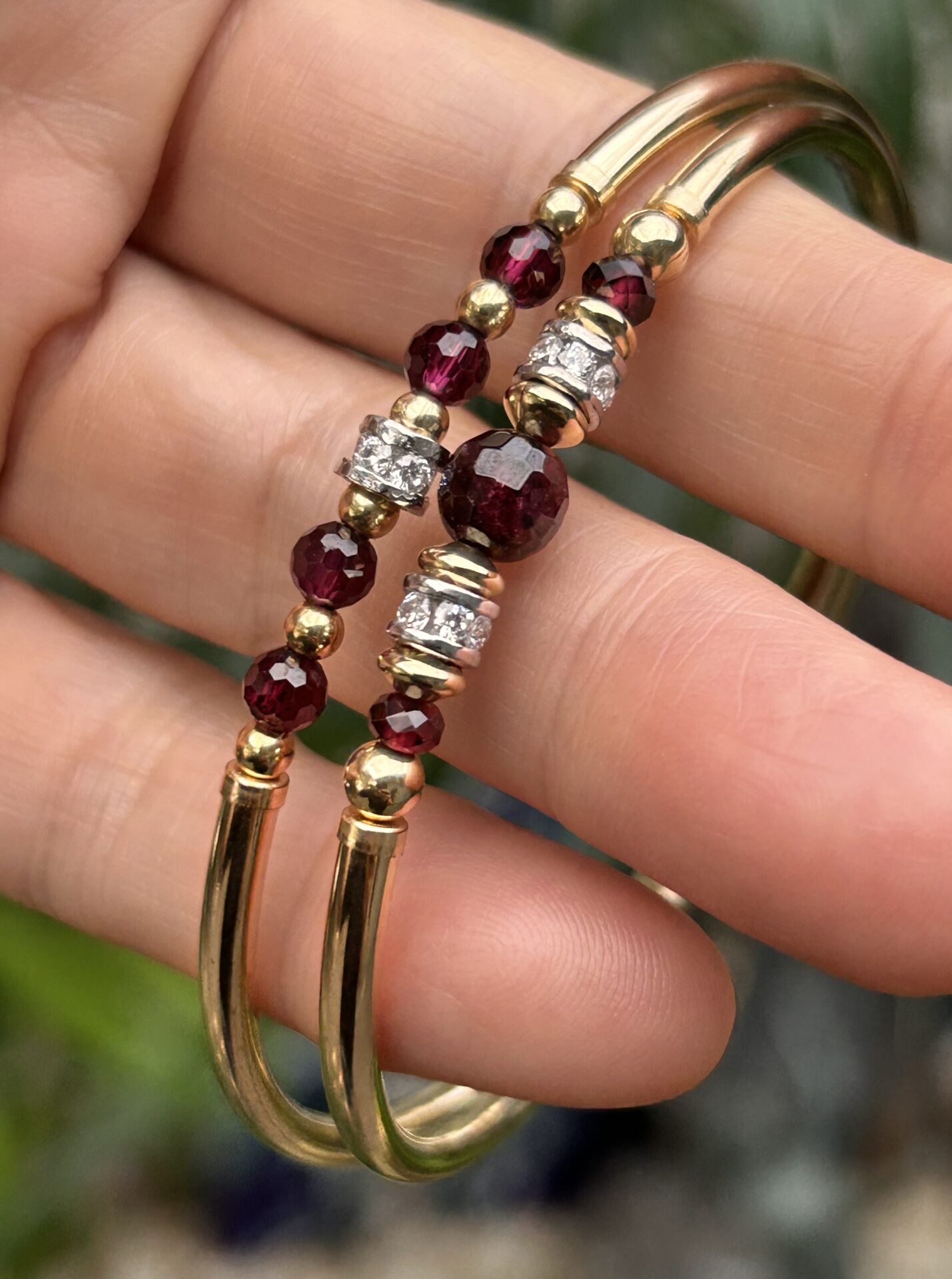 Garnet Nikki Gold Filled Bracelet - Image 3