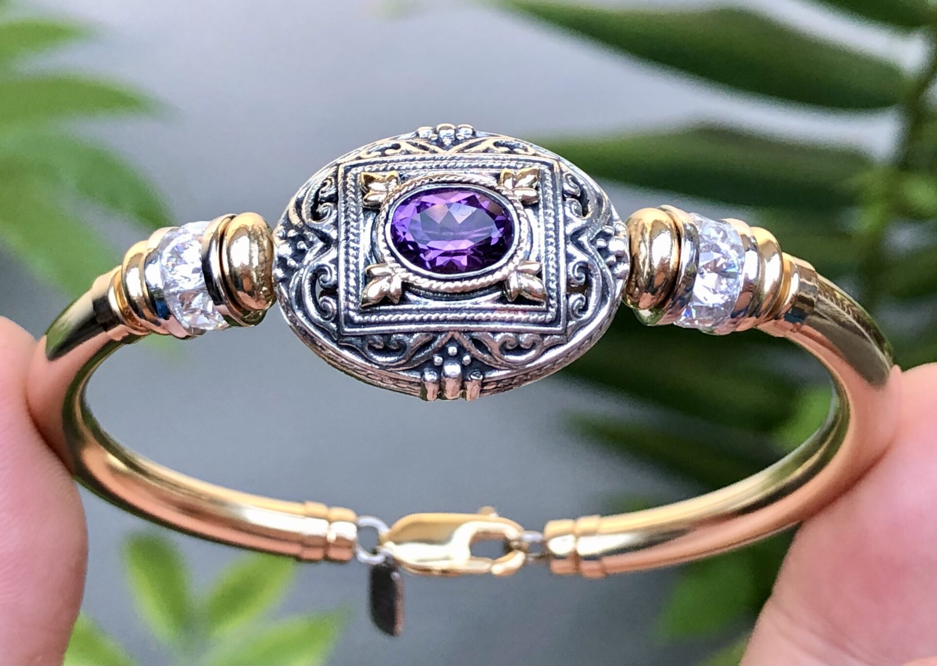 Gabriella Garnet Gold Filled Bracelet - Image 2