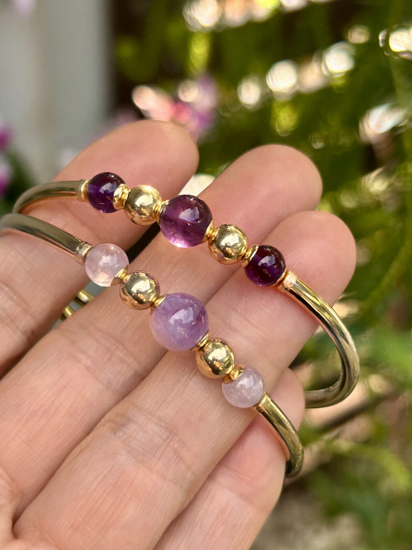 Amethyst Classic Gold filled Bracelet
