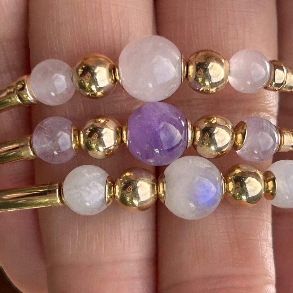 Amethyst Lavender Classic 14K Gold Filled Bracelet.