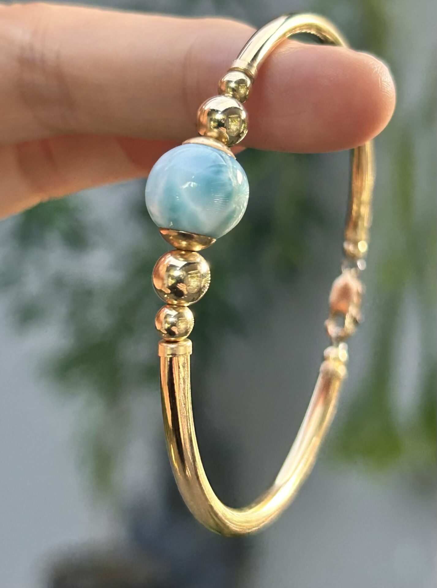 Larimar Classic Gold Filled Bracelet