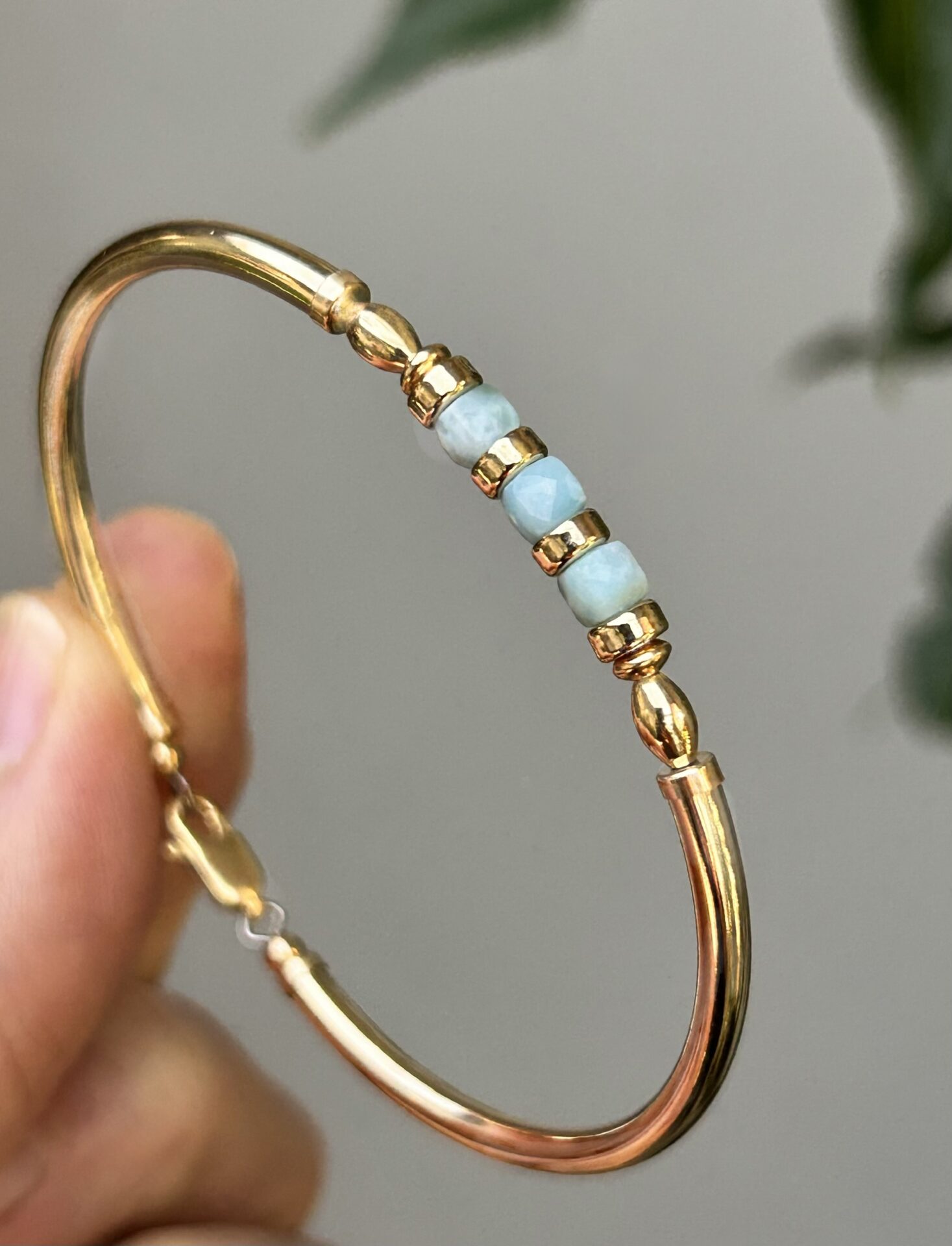 Larimar Pia Gold Filled Bracelet - Image 2