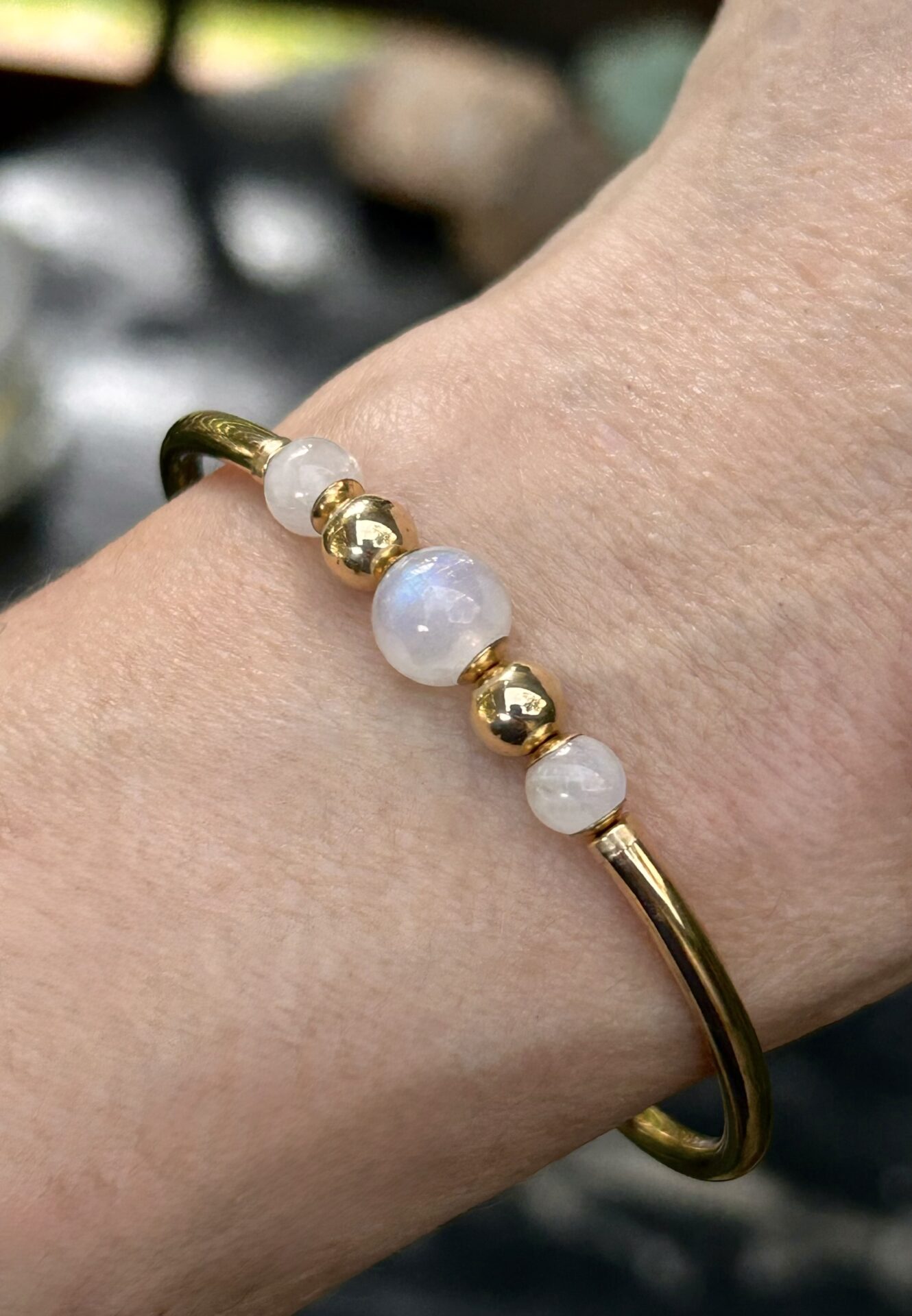 Moonstone Classic Gold Filled Bracelet - Image 4