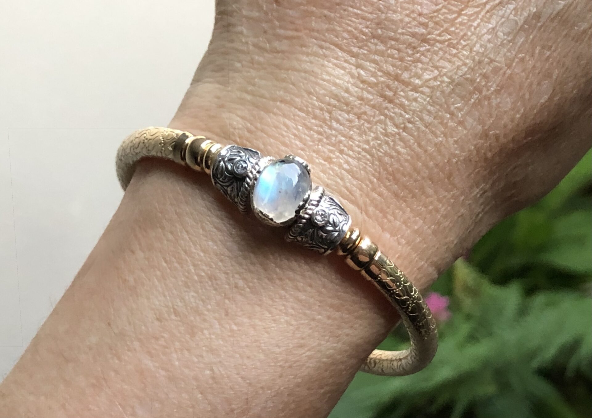 Aurora Moonstone Gold Filled Bracelet - Image 2