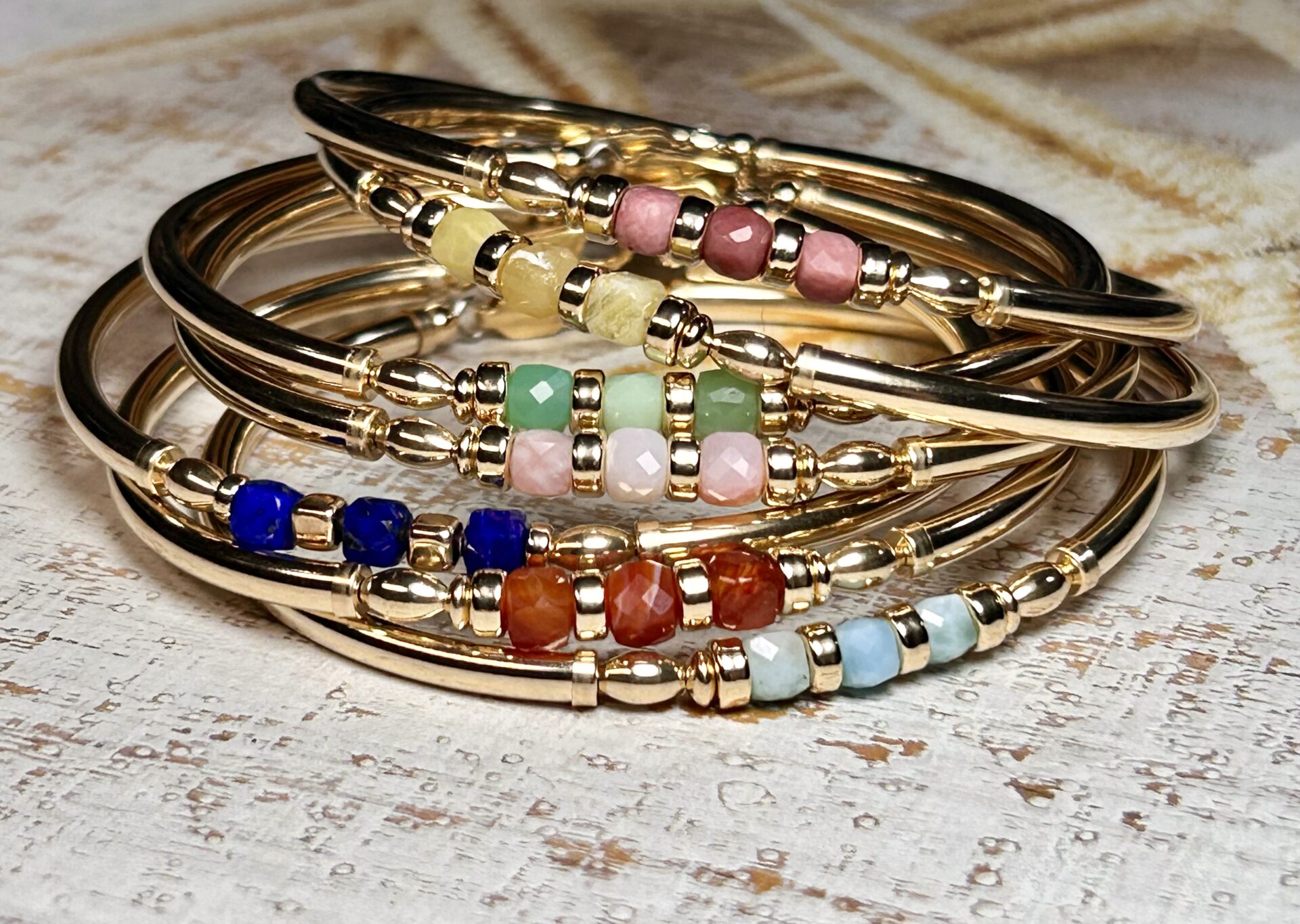 Chrysoprase Pia Gold Filled Bracelet - Image 2