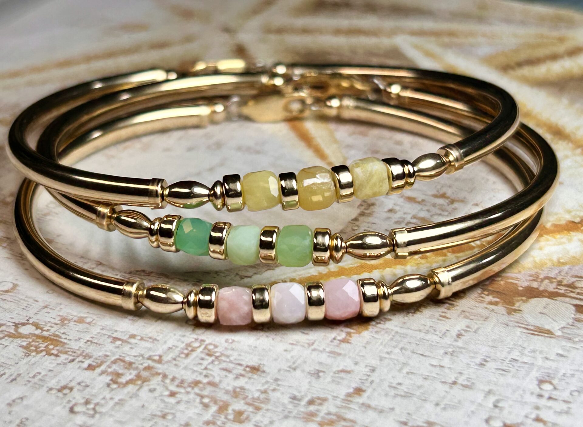 Chrysoprase Pia Gold Filled Bracelet - Image 4