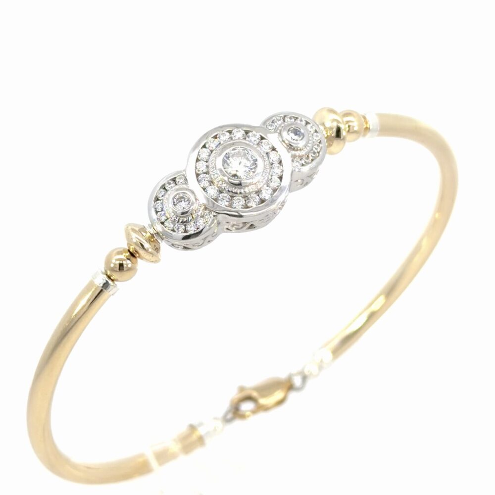 Tri Anastasia Cubic Zirconia 14K Gold Filled Bracelet