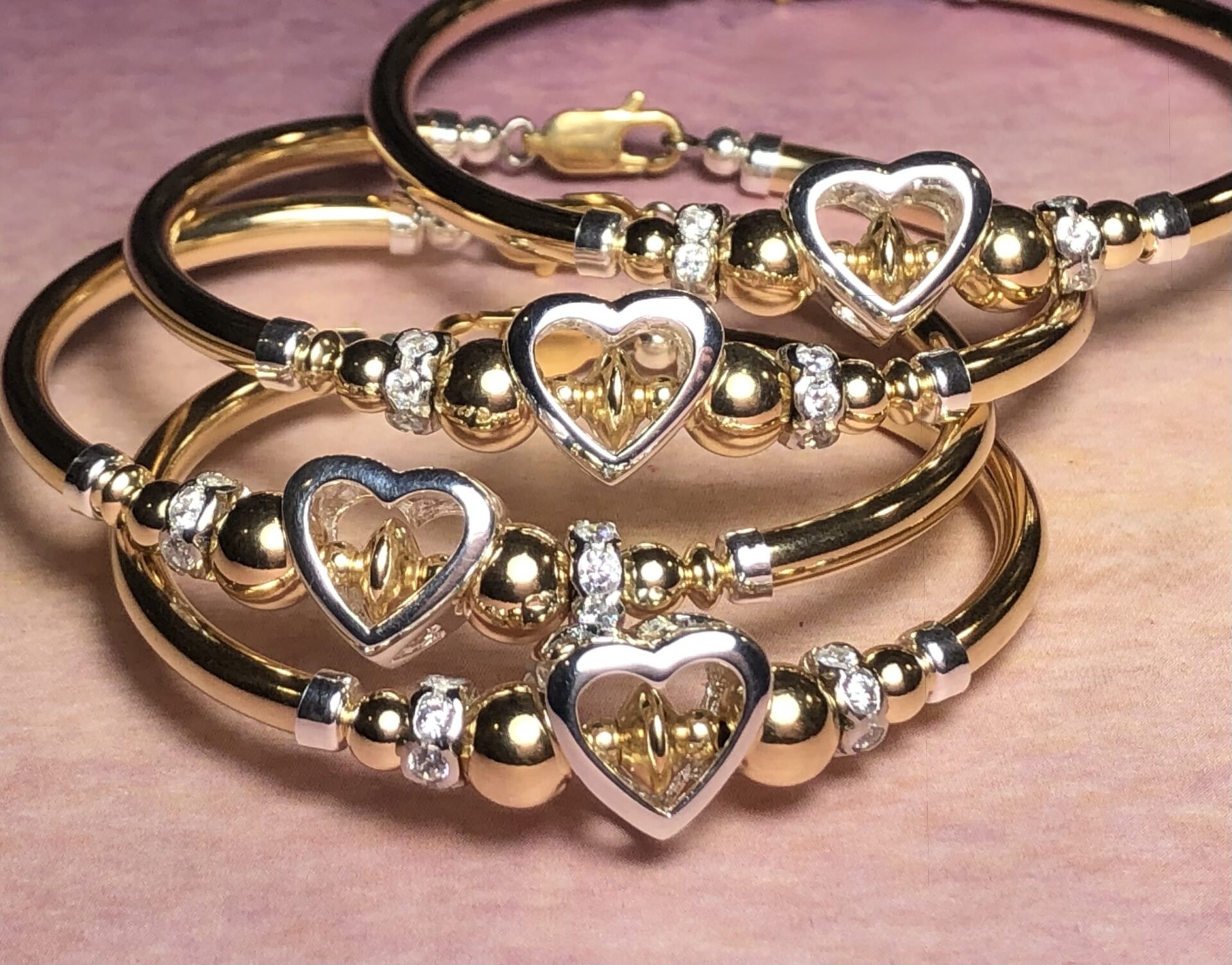 Nadia Heart Gold Filled Bracelet - Image 3