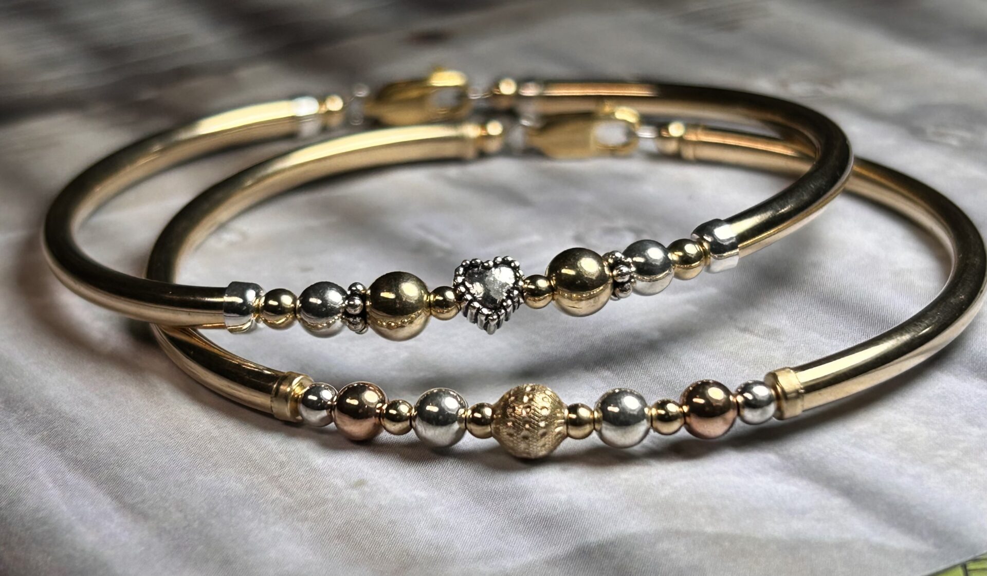 Eva Tri Colour Gold Filled Bracelet - Image 2