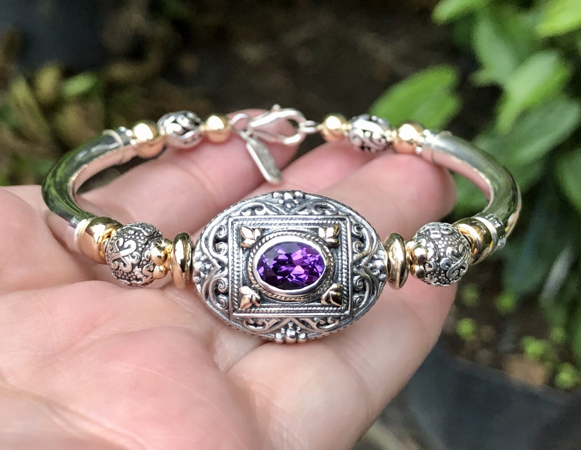 Gabriella Garnet Gold Filled Bracelet - Image 5