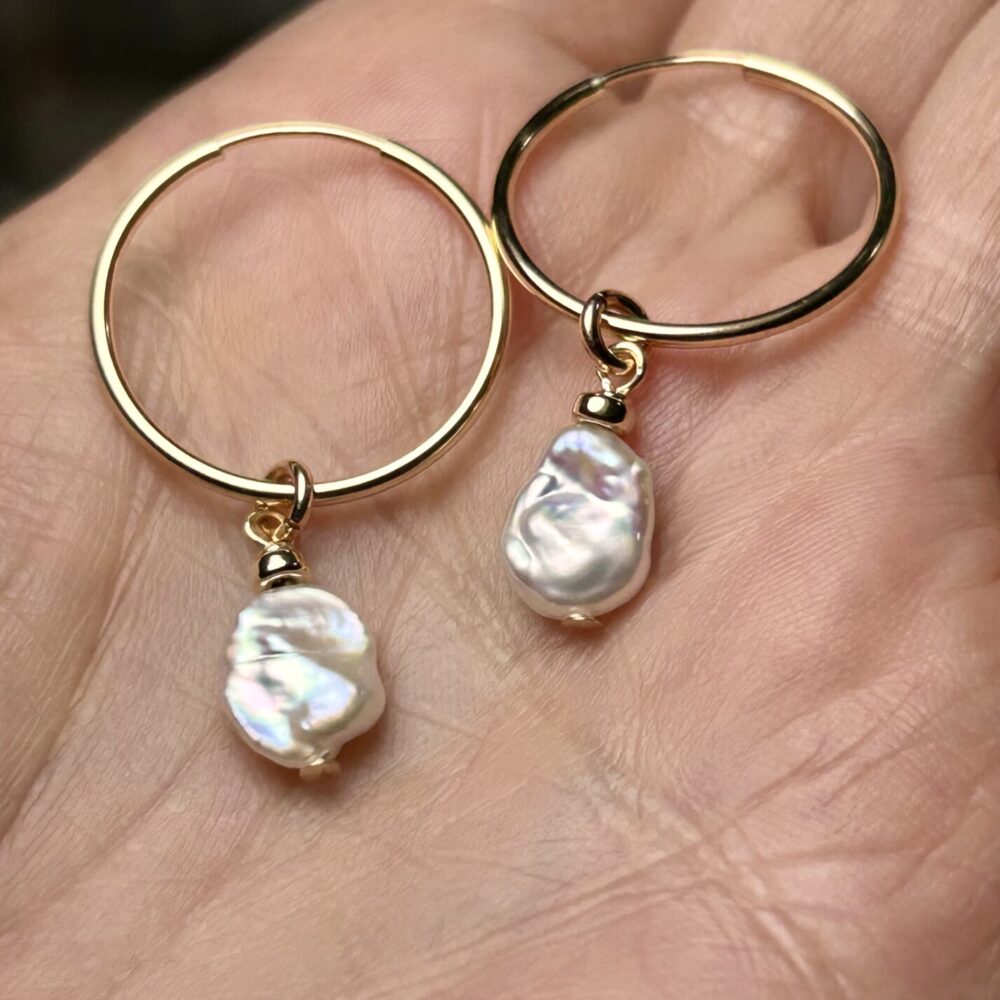 Keshi Pearl Mini Earrings