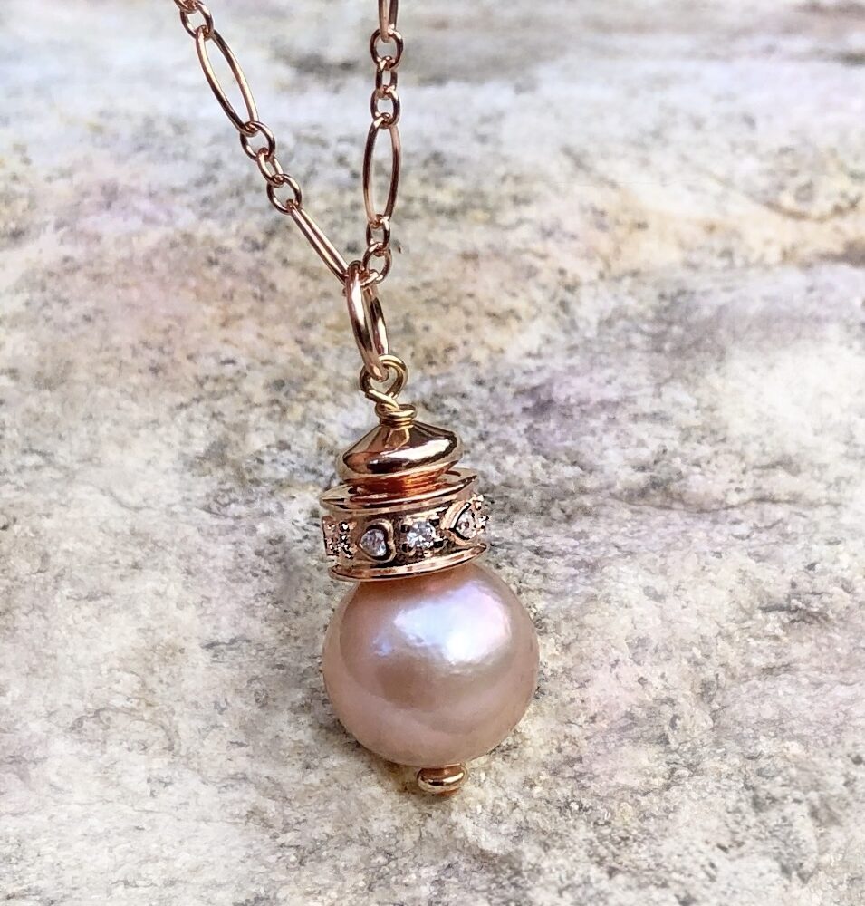 Pink Pearl Ari 14K Gold Filled Drop