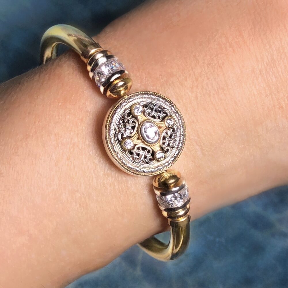 Mina Cubic Zirconia Gold Filled Bracelet