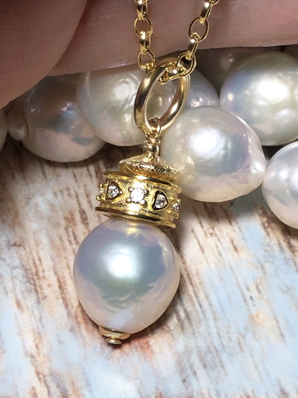 Ari White Freshwater Pearl Drop - Image 2
