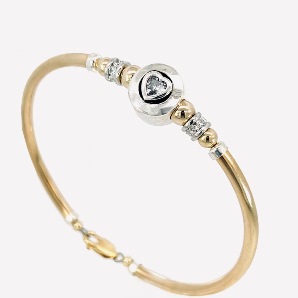 Montana Heart Cubic Zirconia 14K Gold Filled Bracelet