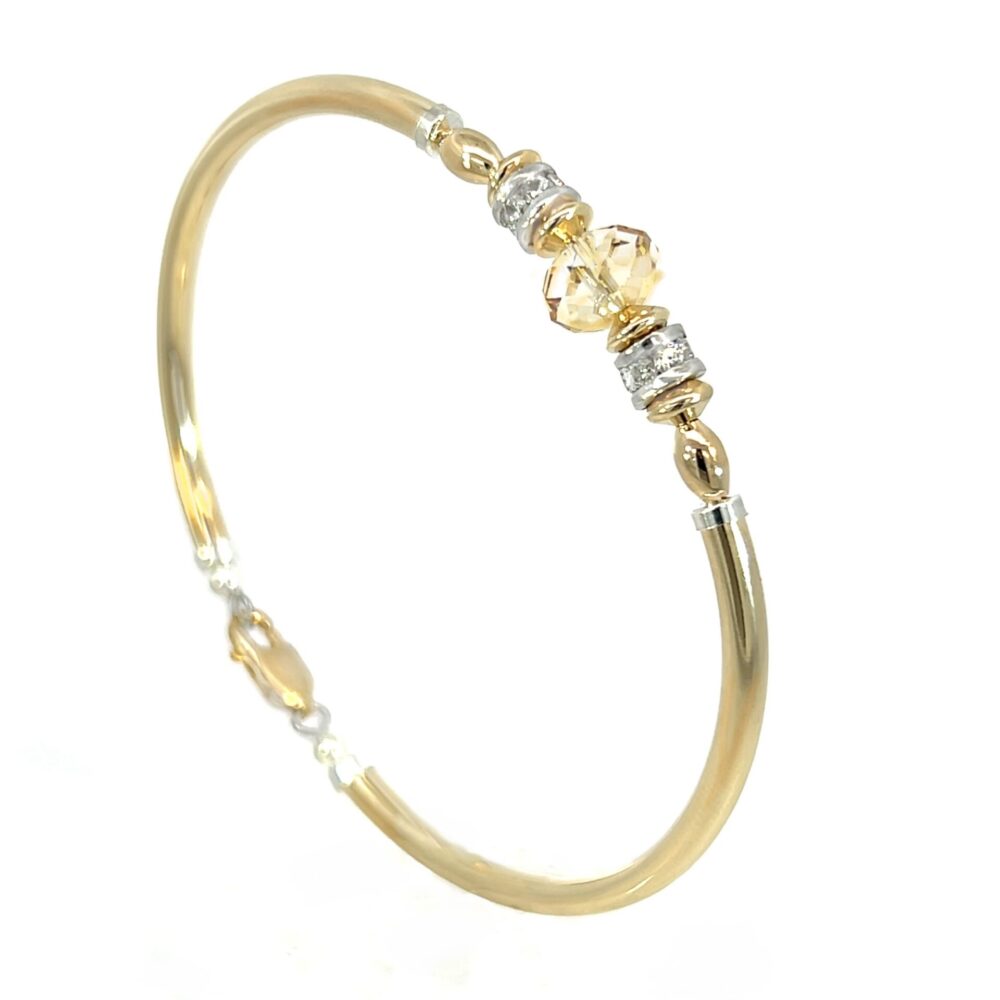 Carla Sunshine 14K Gold Filled Swarovski Crystal with 925 Silver Cubic Zirconia.