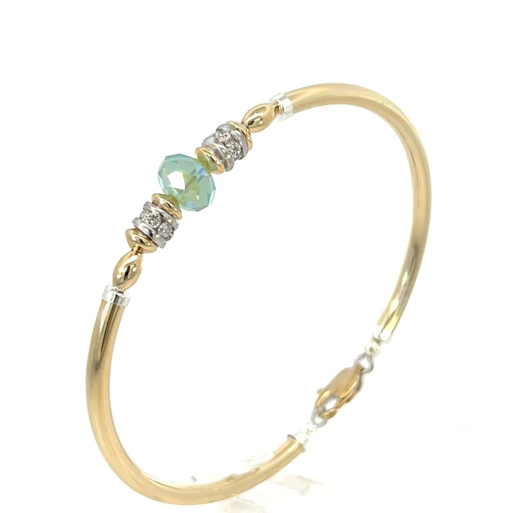 Carla Ocean 14K Gold Filled Swarovski Crystal with 925 Silver Cubic Zirconia.