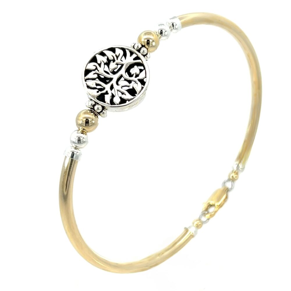 Tree Of Life 14K Gold Filled and Sterling Silver Bracelet