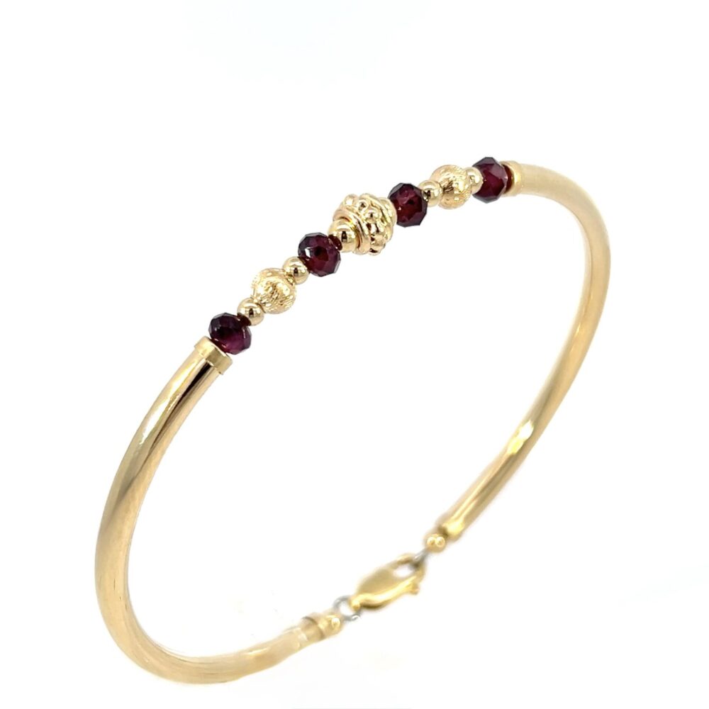 Garnet Charlie 14K Gold Filled Bracelet