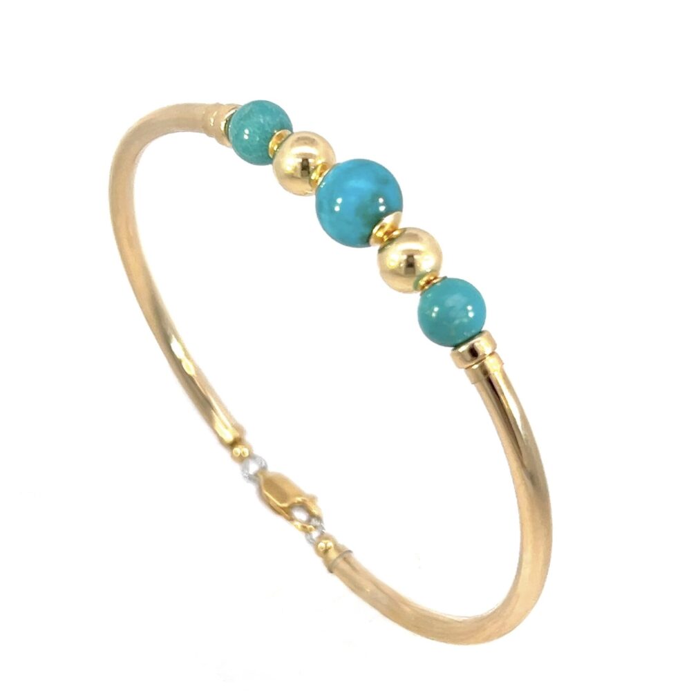 Turquoise Classic 14K Gold Filled Bracelet