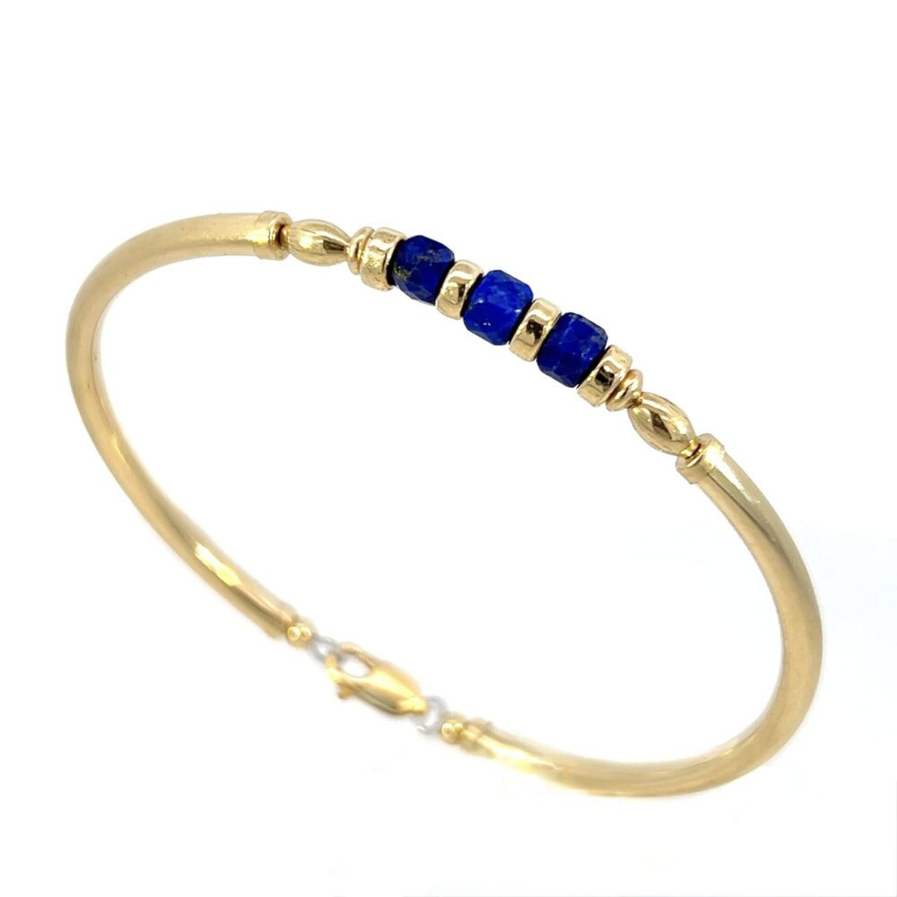 Lapis Lazuli Bar 14K Gold Filled Bracelet