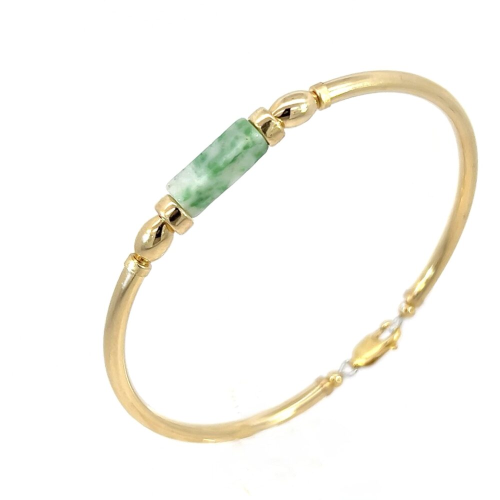 Jade White Gold Filled Bracelet
