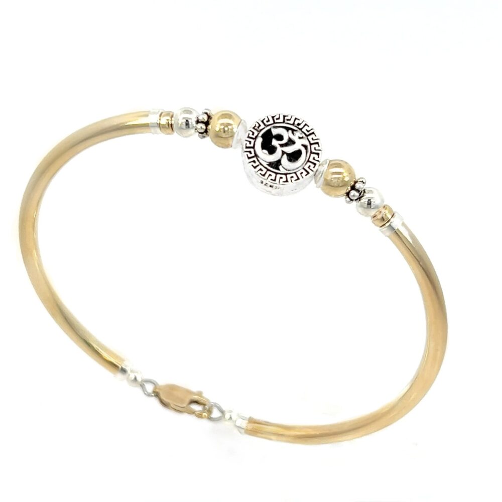Aum 14K Gold Filled and Silver Bracelet