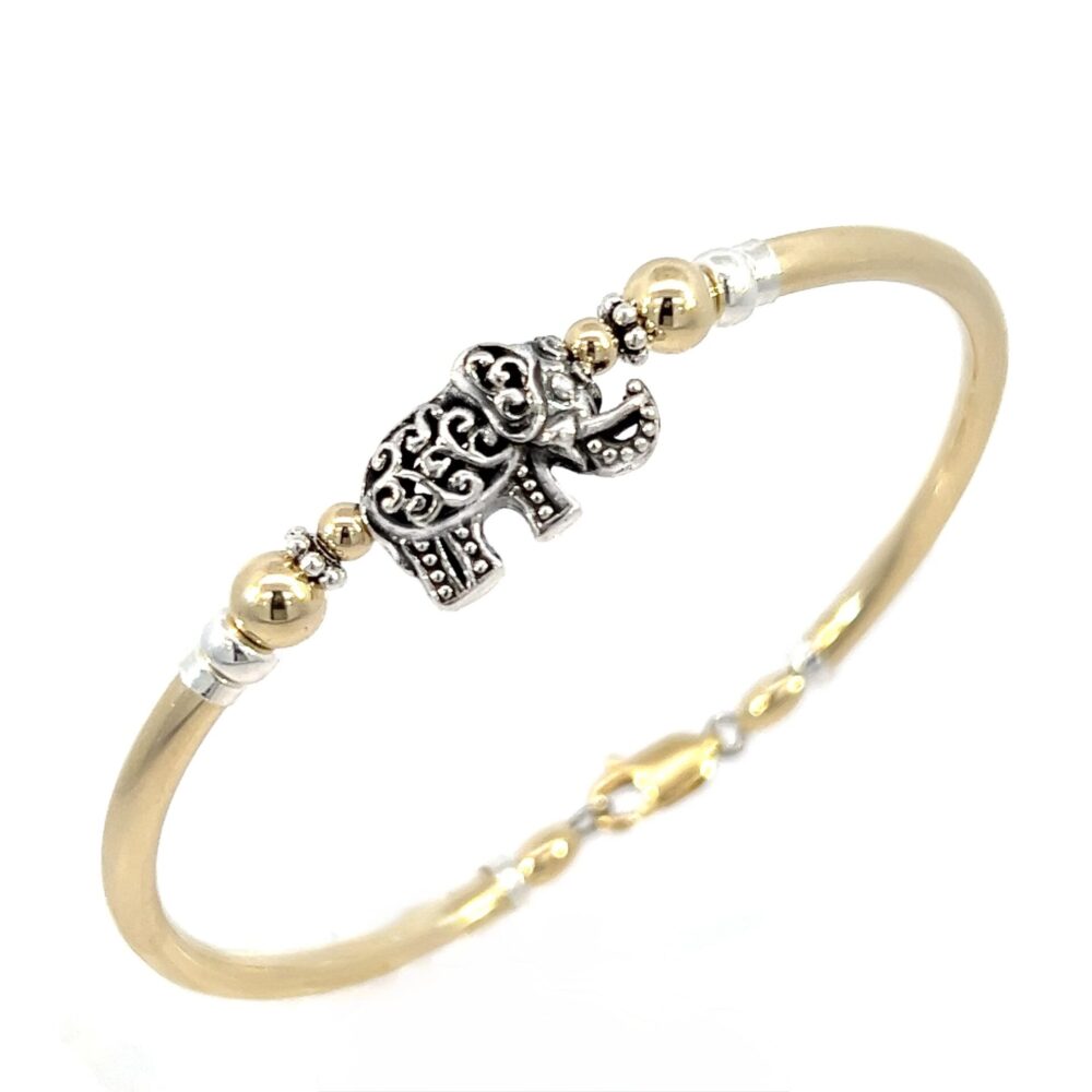 Little Elephant 14K Gold Filled and Silver Bracelet