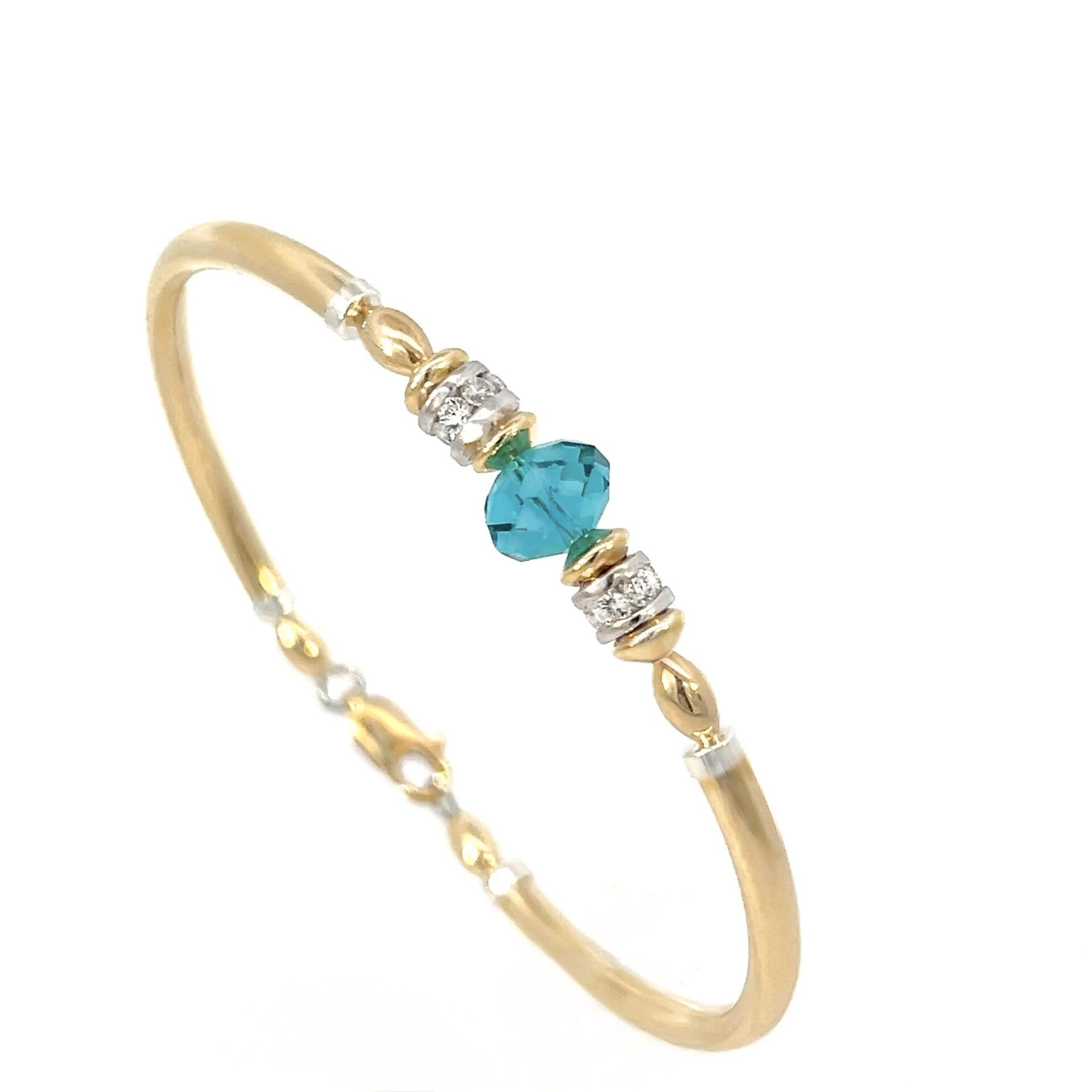 Carla Austrian Crystal London Blue Gold Filled Bracelet
