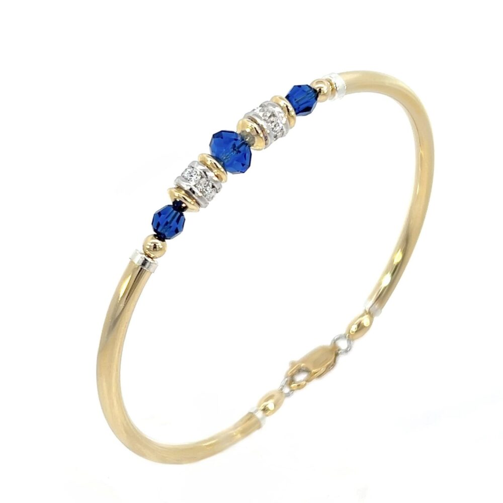 Vienna Sapphire Austrian Crystal Gold Filled Bracelet