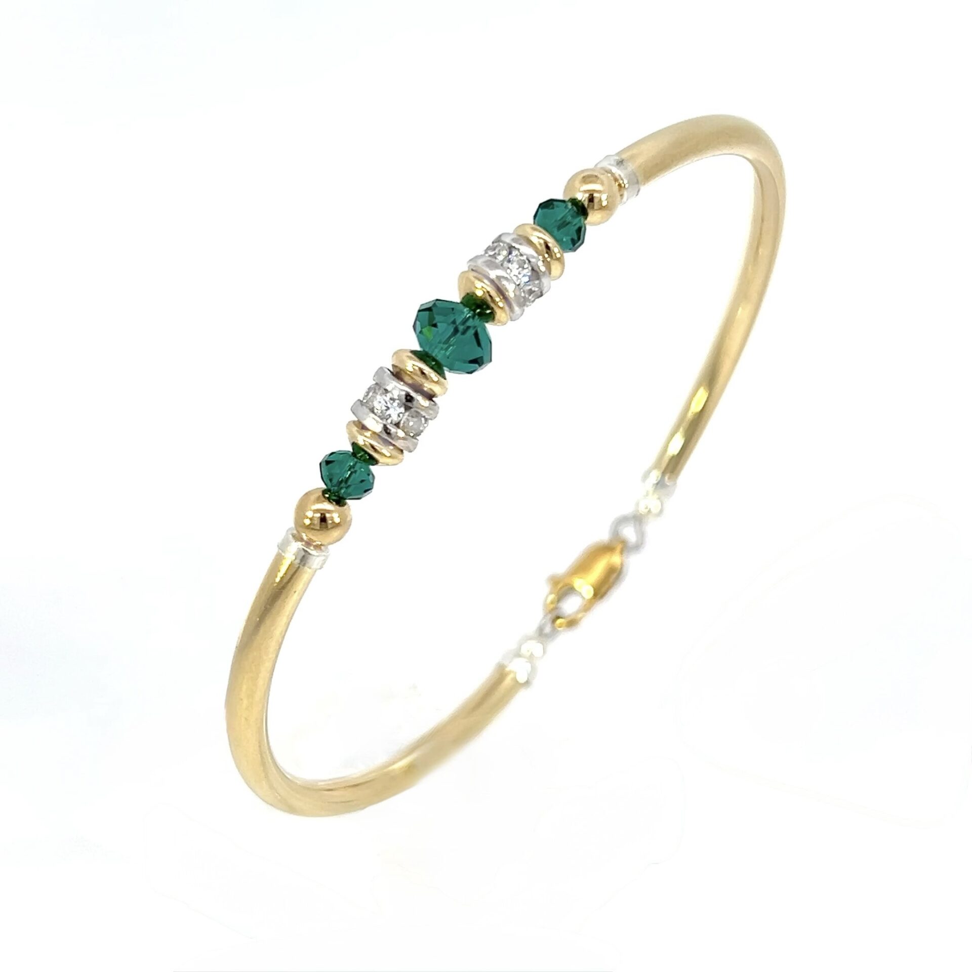 Vienna Emerald Austrian Crystal Gold Filled Bracelet