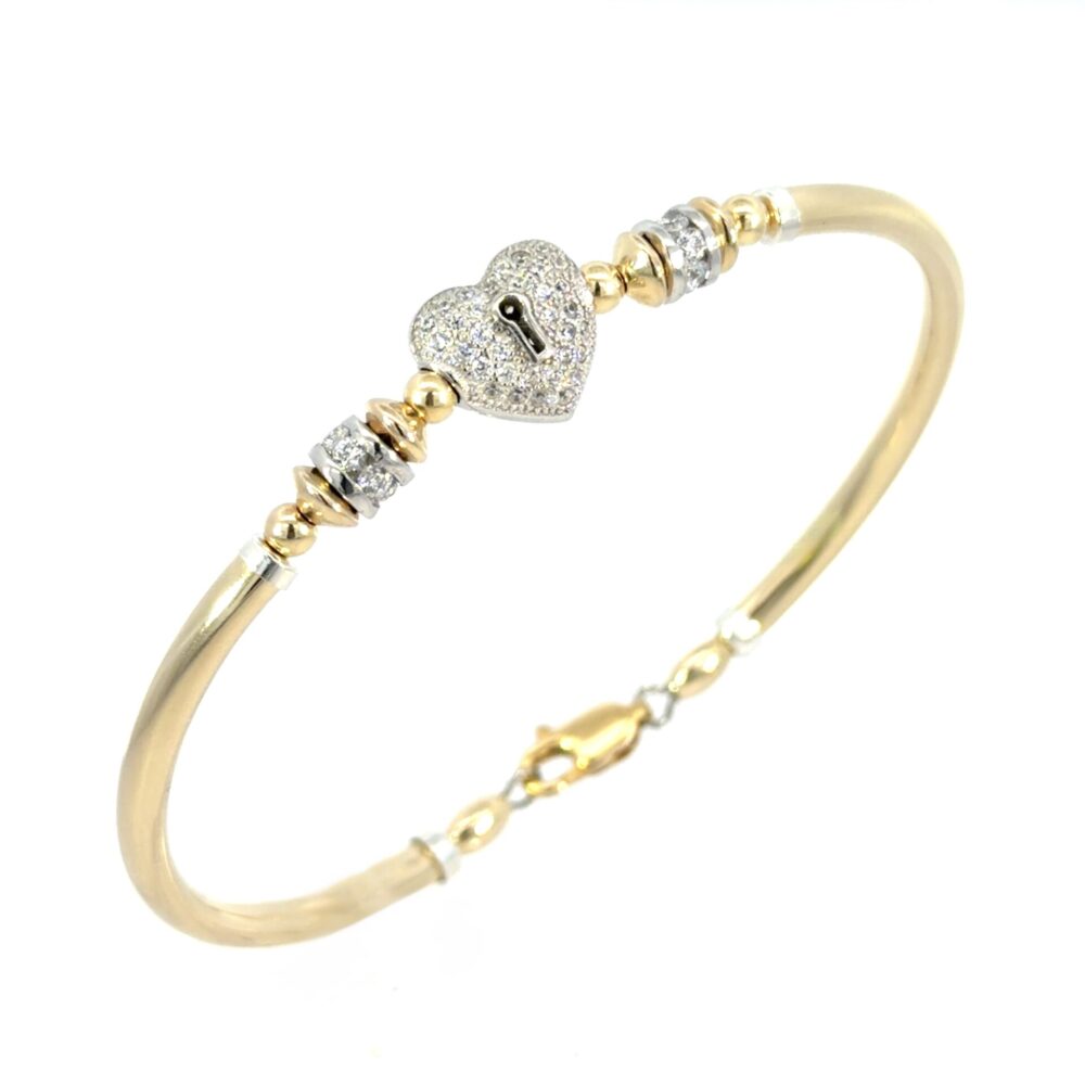 Thalia Heart Cubic Zirconia 14K Gold Filled Bracelet