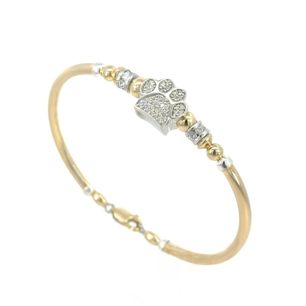 Precious Paws Cubic Zirconia 14K Gold Filled Bracelet