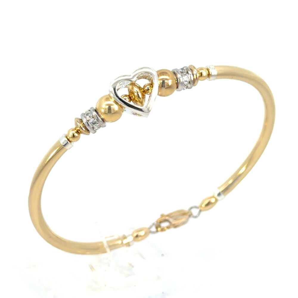 Nadia Heart Cubic Zirconia 14K Gold Filled Bracelet