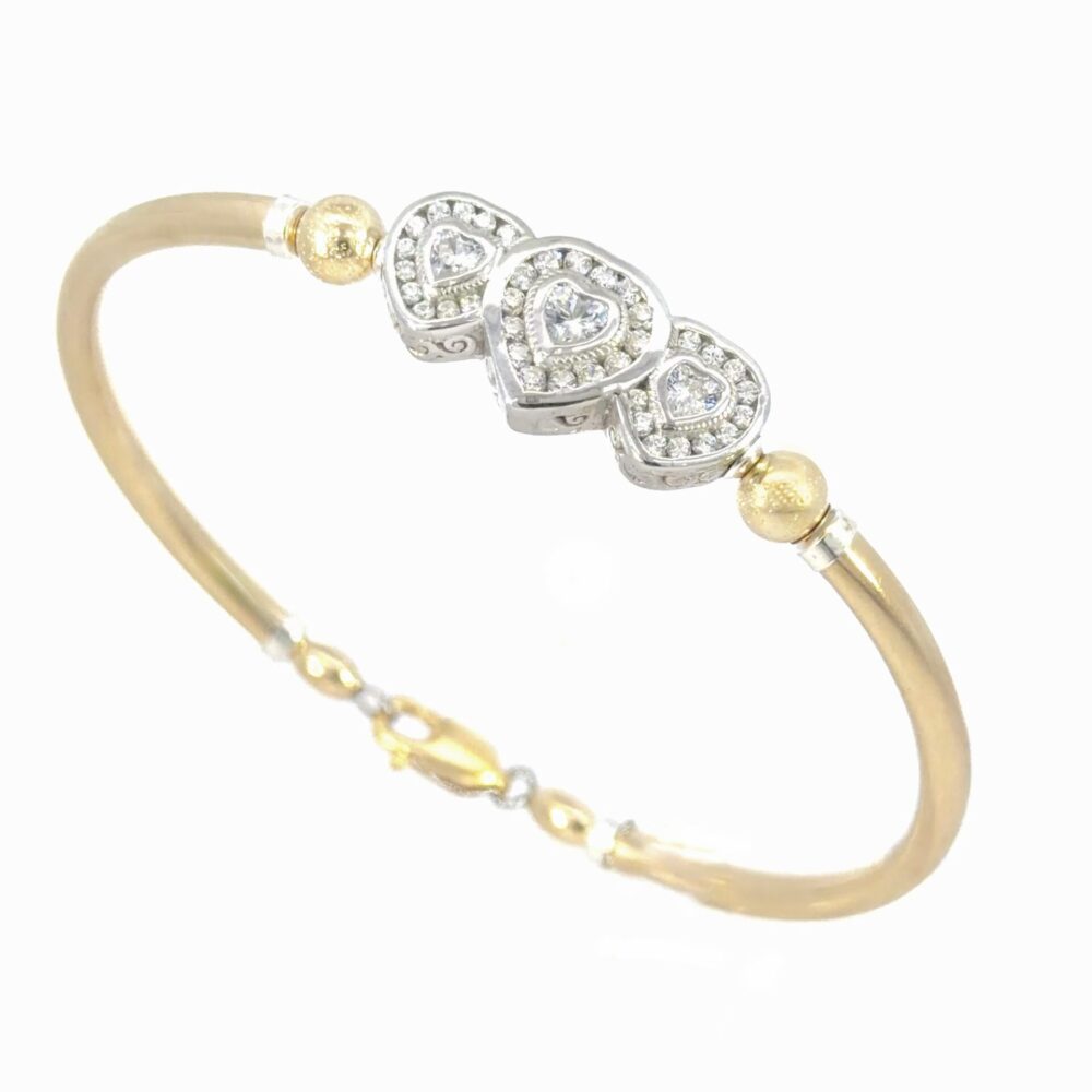 Annabella Tri Cubic Zirconia 14K Gold Filled Bracelet