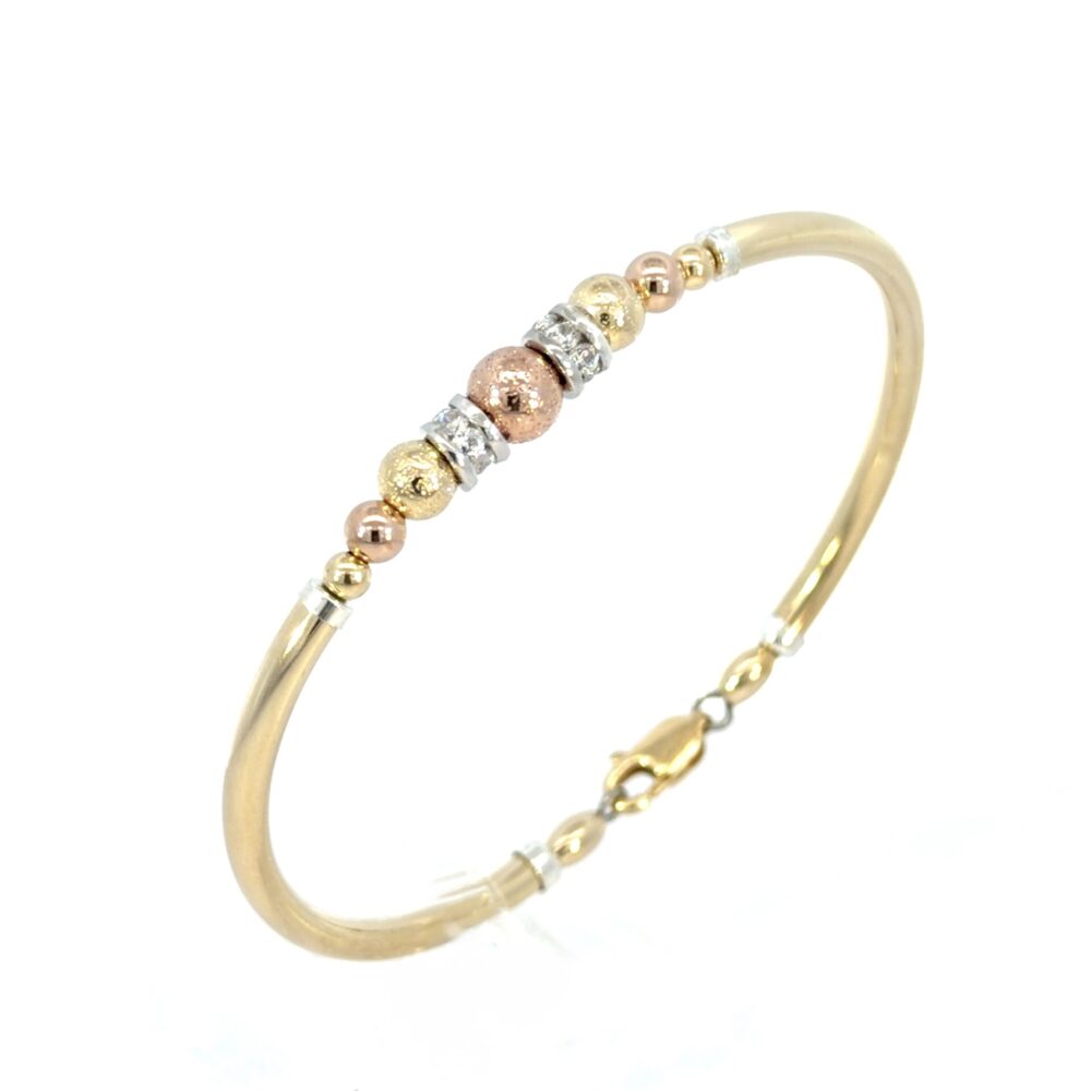 Tri Amirah Cubic Zirconia 14K Gold Filled Bracelet