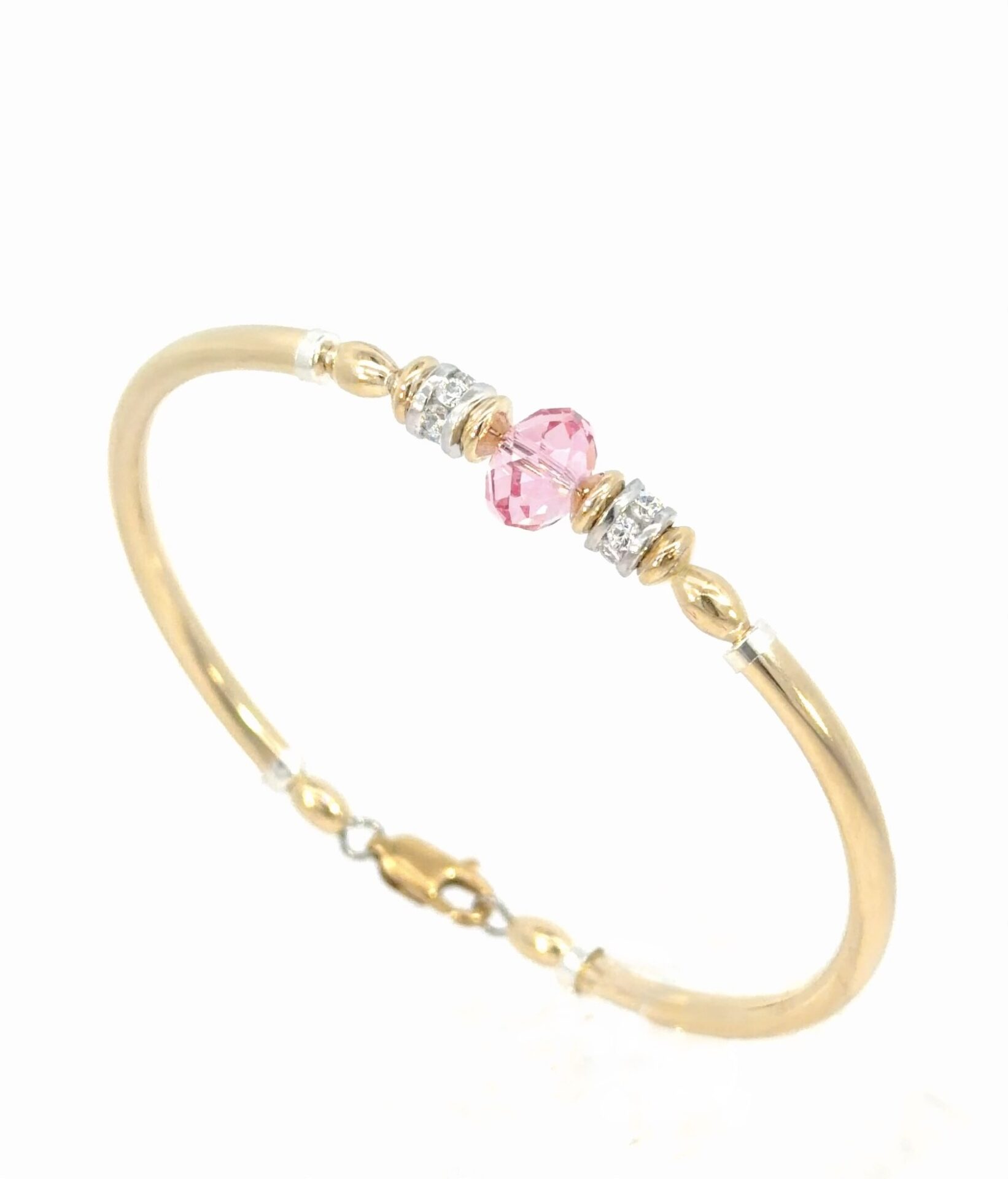 Carla Austrian Crystal Pink Gold Filled Bracelet