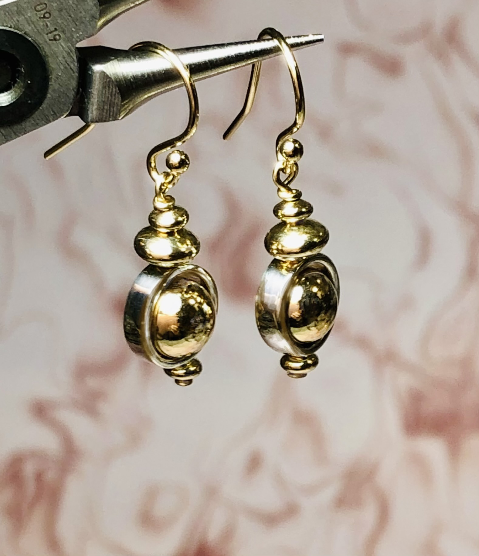 Eternity 2 Tone Gold Filled Earrings - Image 3
