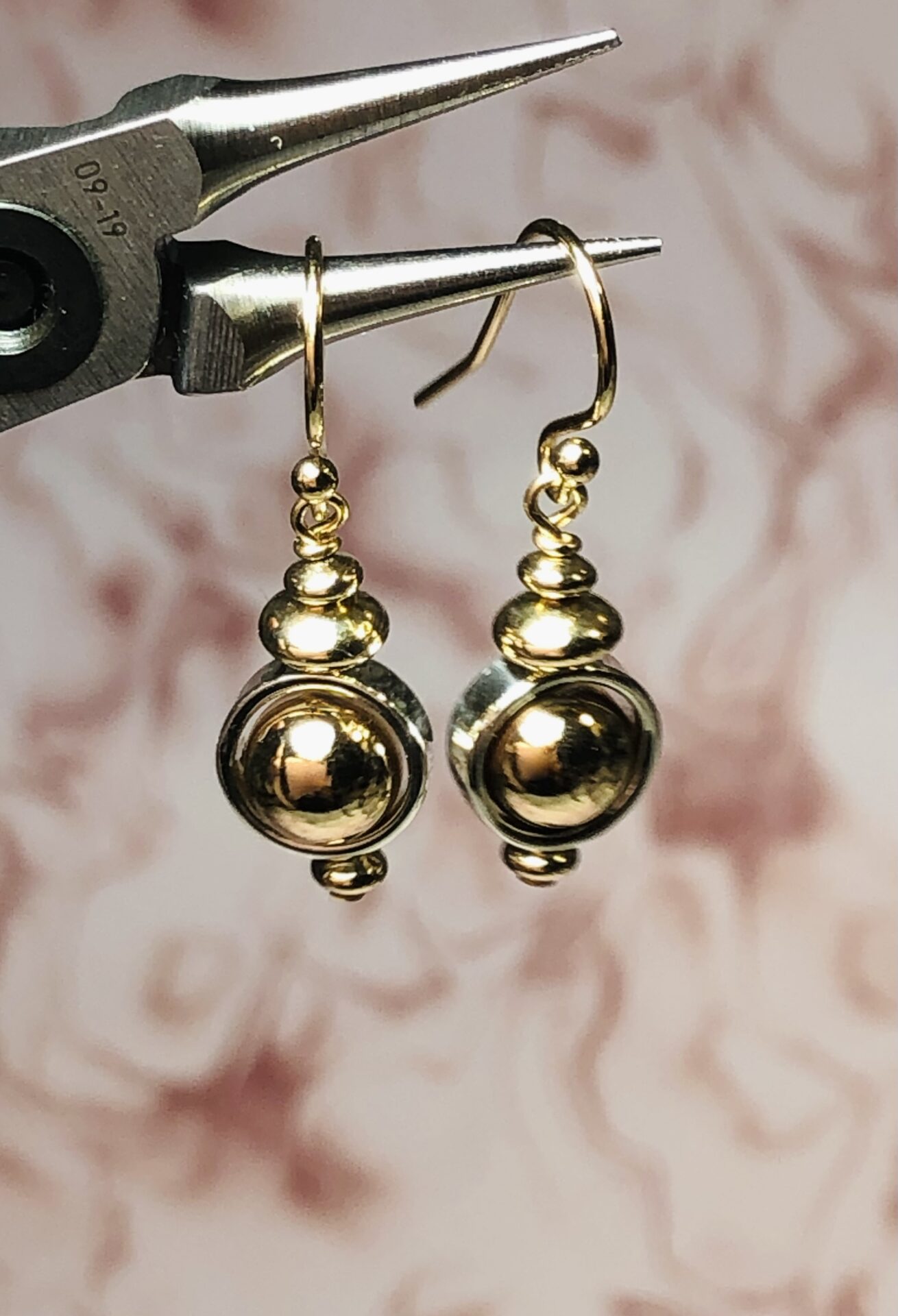 Eternity 2 Tone Gold Filled Earrings - Image 2