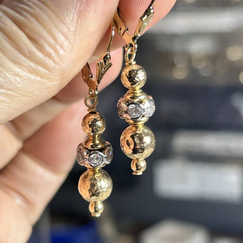 Megan CZ Lever Back Gold Filled Earrings