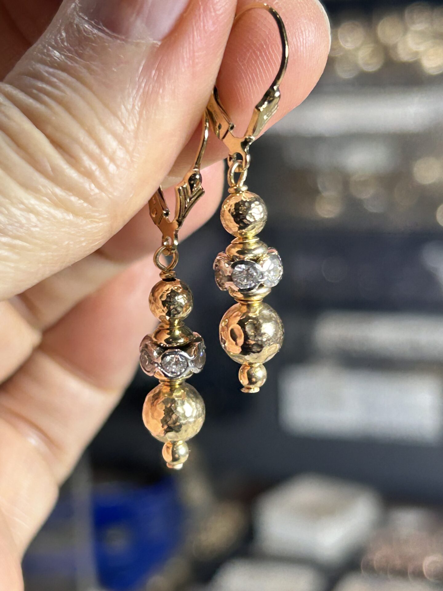 Megan CZ Lever Back Gold Filled Earrings